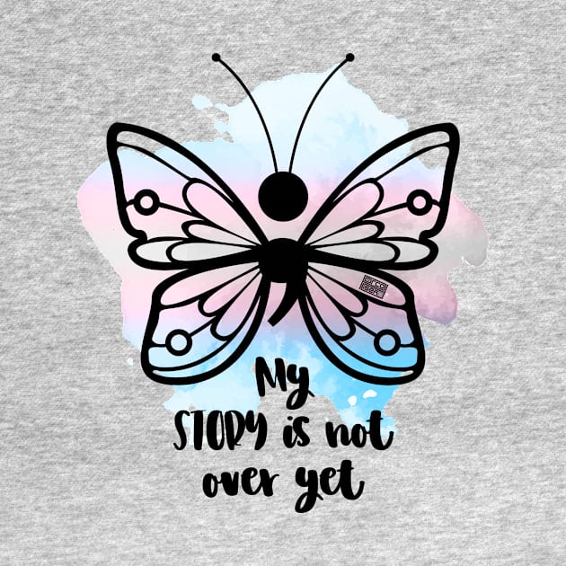 BUTTERFLY (;) DEPRESSION LGBT TRANSGENDER PRIDE FLAG by porcodiseno